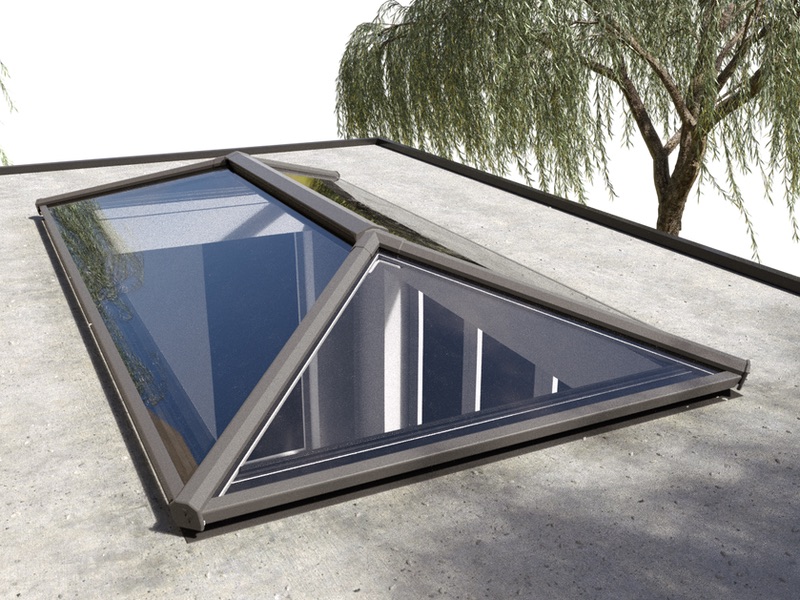 Lantern roof on a single storey extension
